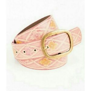 Pink Floral Print Belt